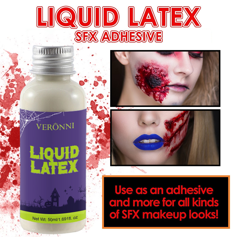 Body Paint Sfx - 速乾性液体ラテックスメイクアップ、SFXコスメ、ゾンビハロウィン特殊効果メイクアップ、安全な顔と体のペイント、リアルで洗える