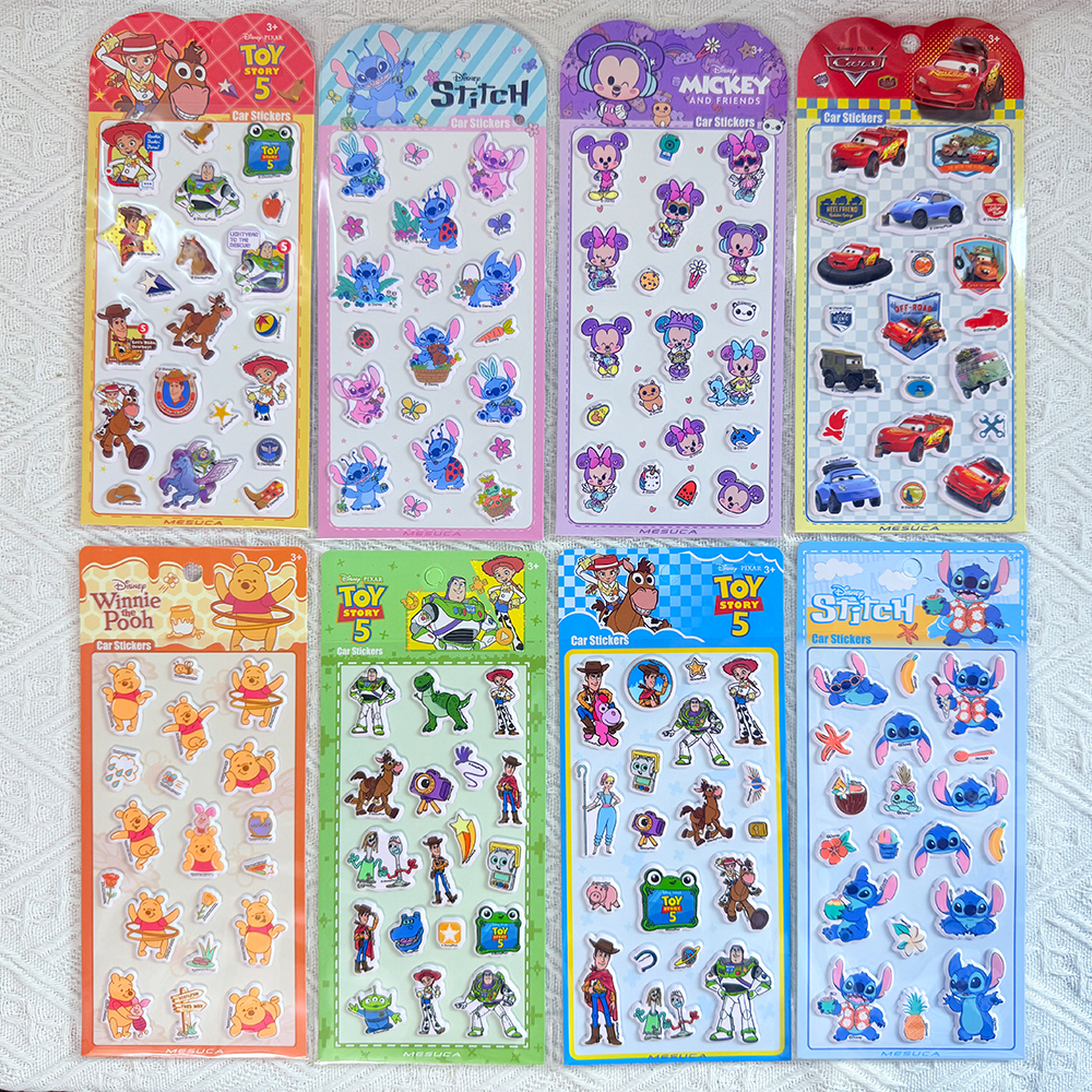 Eva Foam Sheet - 本物のディズニーフォームステッカーシート スティッチ トイストーリー カーズ くまのプーさん パフィーデカール