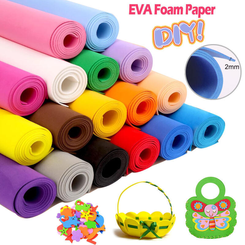 Cosplay Props Eva Foam - カラフルなEVAフォームシート 厚さ2mm 50x90cm ソフトで耐久性のあるコスプレクラフトフォーム DIYコスチューム、アート、小道具、学校プロジェクト用