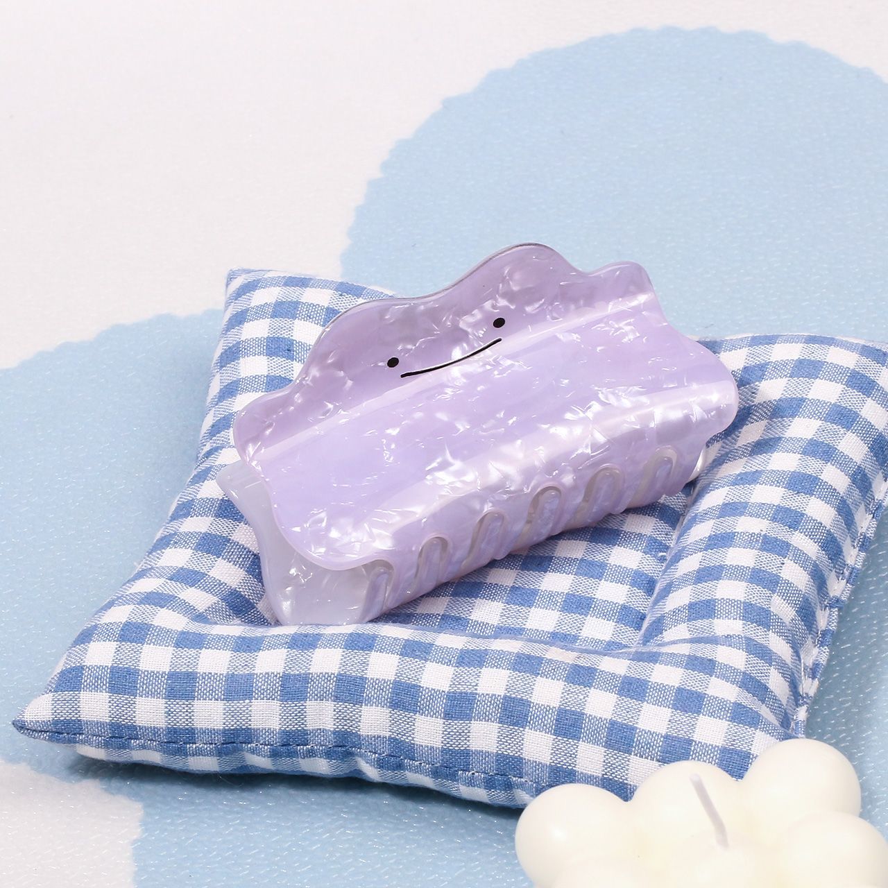Cosplay Floating Prop - ポケモン ディット ヘアクリップ パープル かわいい女の子用お団子ヘアクリップ 後頭部ヘアアクセサリークリップ