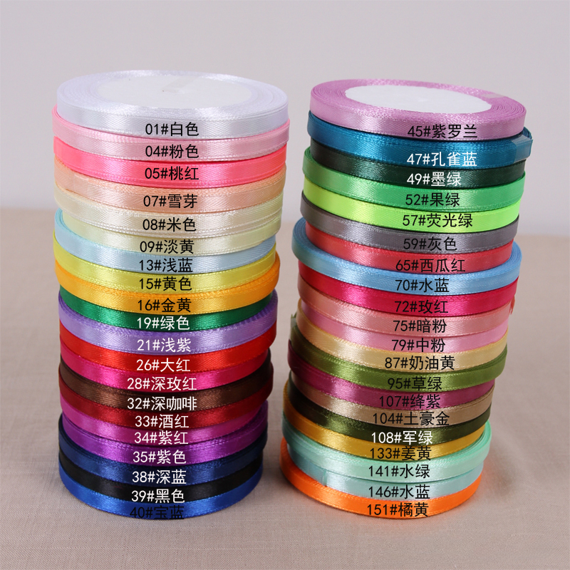 Craft Foam Roll - DIY、手作り、工芸品、生地、クリスマス、ハロウィーン、結婚披露宴、ギフトボックス、花、ケーキ、装飾テープ用のサテンリボン、6mm、25ヤード/ロール