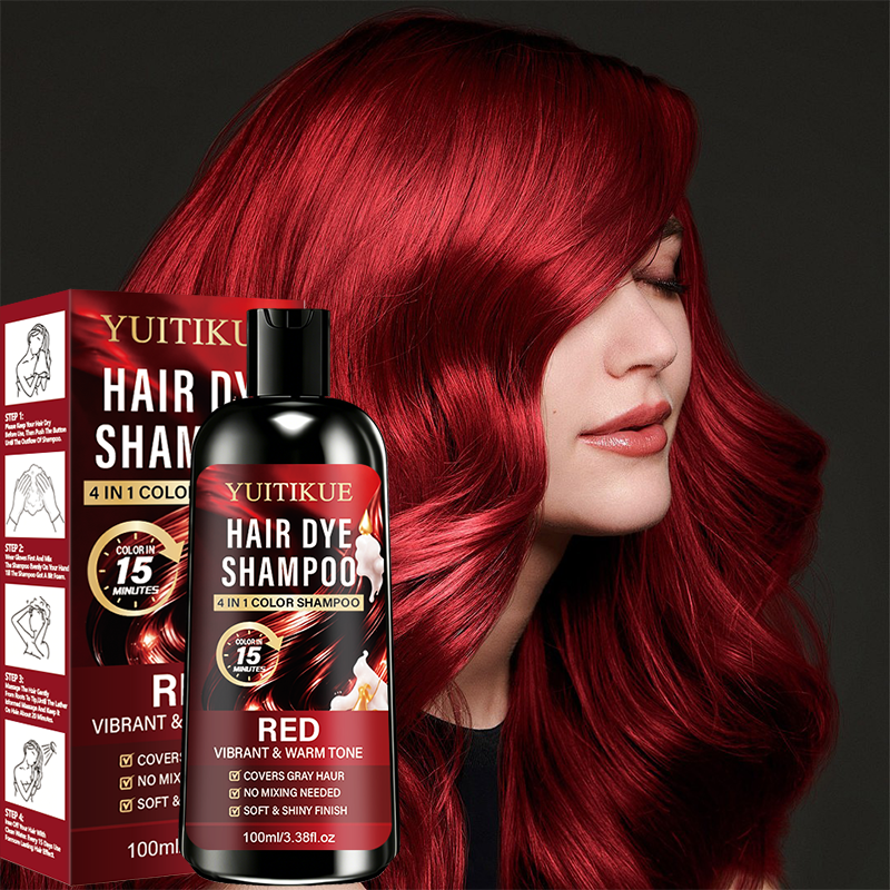 Hair Spray Color - ノーミックスレッドヘアカラーリングシャンプー 4 in 1 15分速染め 白髪カバー