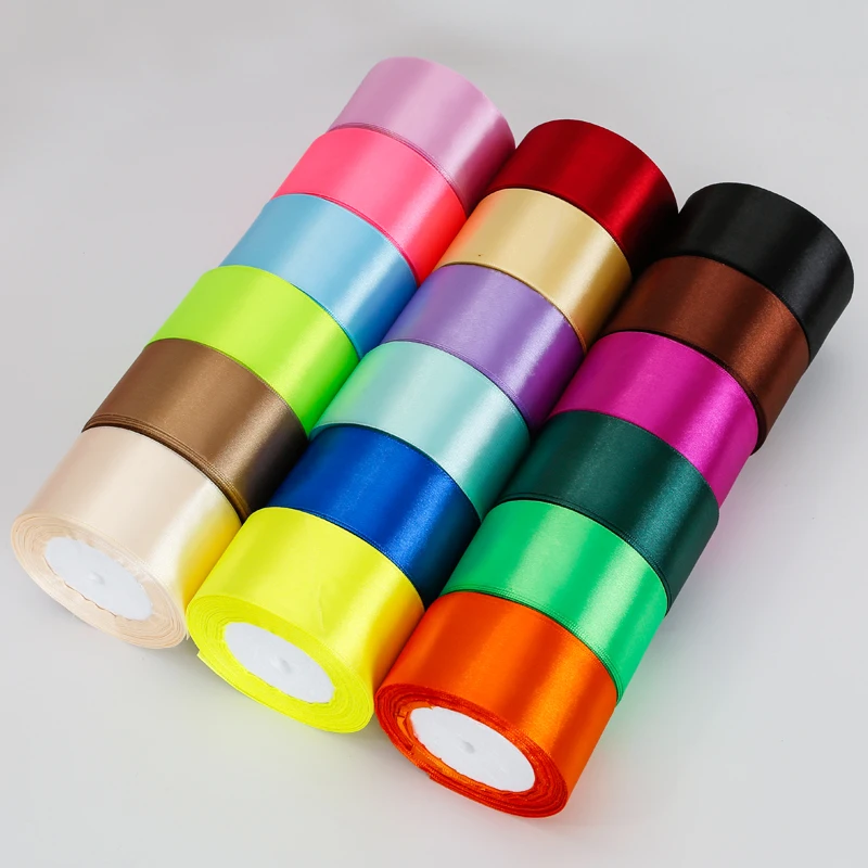 Craft Foam Roll - 22 ヤード/ロール 5 センチメートルシルクサテンリボン手作り工芸品材料クリスマスパーティー DIY ギフトボックスラップパーティー結婚式の装飾