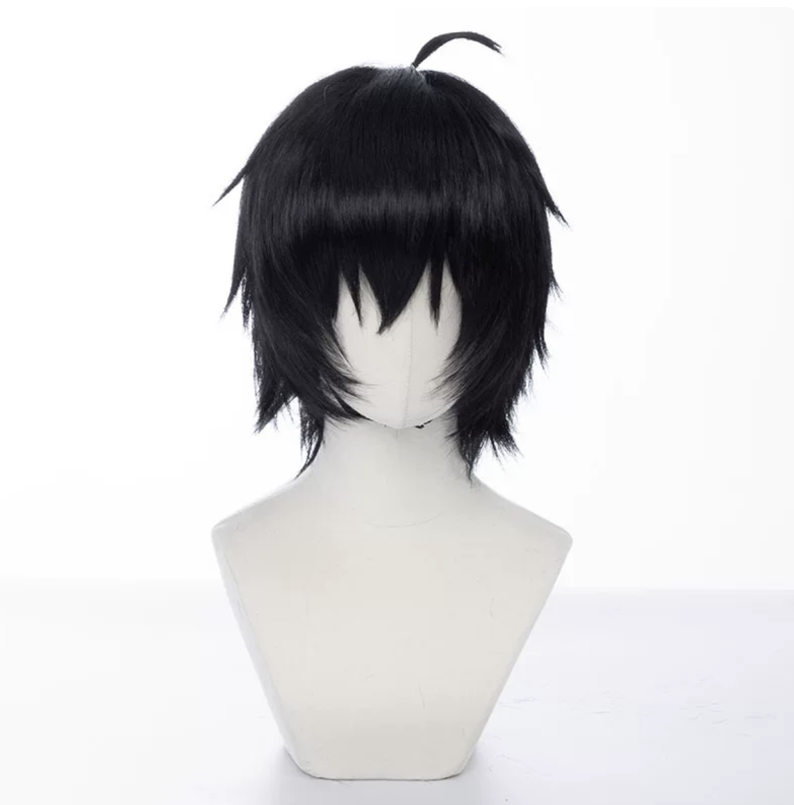 Wig Fiber Net - メンズ キリガヤ・カズト コスプレウィッグ 耐熱ファイバー ショートブラックヘア 調整可能なネットキャップ