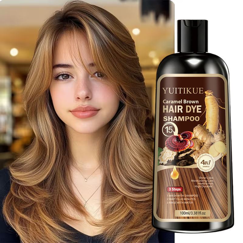 Hair Spray Color - YUITIKUE キャラメルブラウンヘアダイシャンプー - 4in1 モイスチャライジングヘアカラーシャンプー 長持ちするヘアカラー