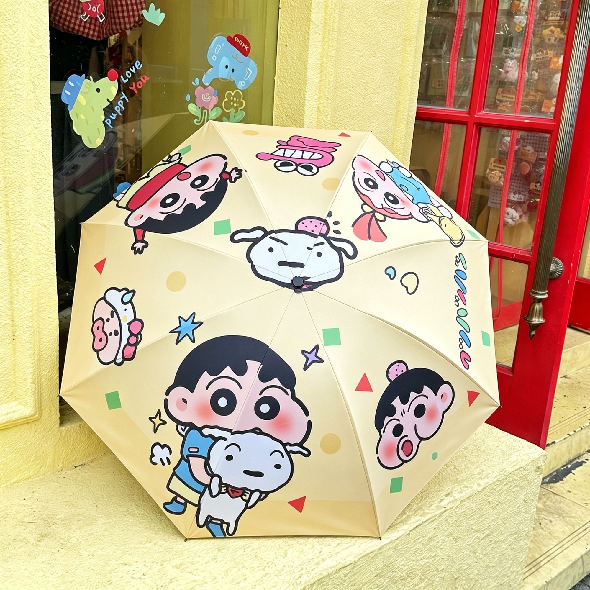 Cosplay Prop Designer - シャオシン クレヨン 晴雨兼用傘 高級感のあるデザイン 手動日傘 かわいいデザイン