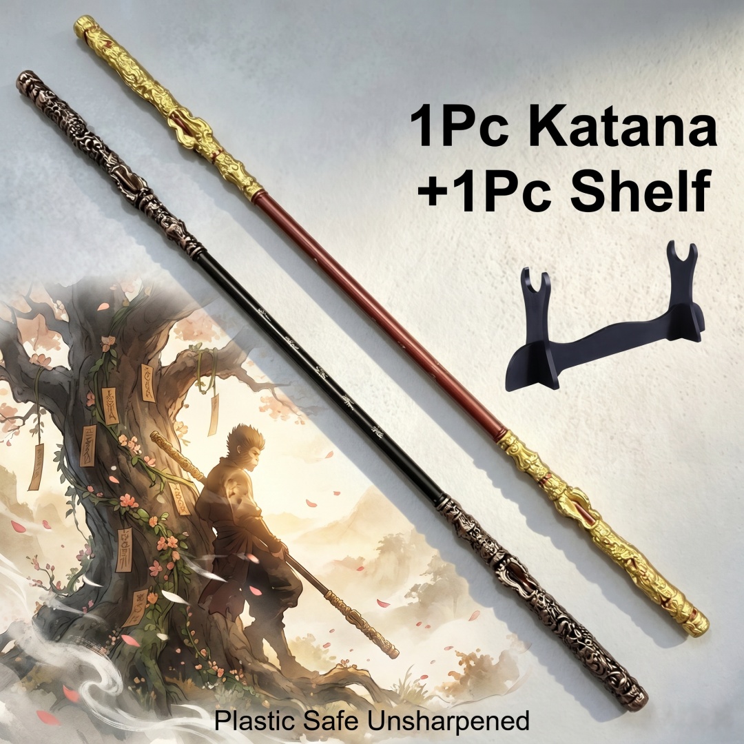 Cosplay Prop Katana - 70インチ ブラックミス ウーコン 魔法の杖 ゲームアニメコスプレ小道具 刀剣