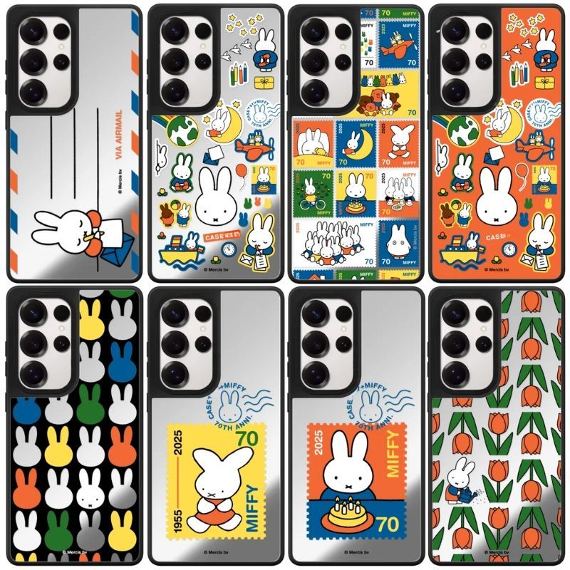 Cosplay Prop Designer - かわいいミッフィー電話ケースかわいい漫画デザイン MagSafe S25ultra S24 S23 鏡面表面落下防止保護ケース