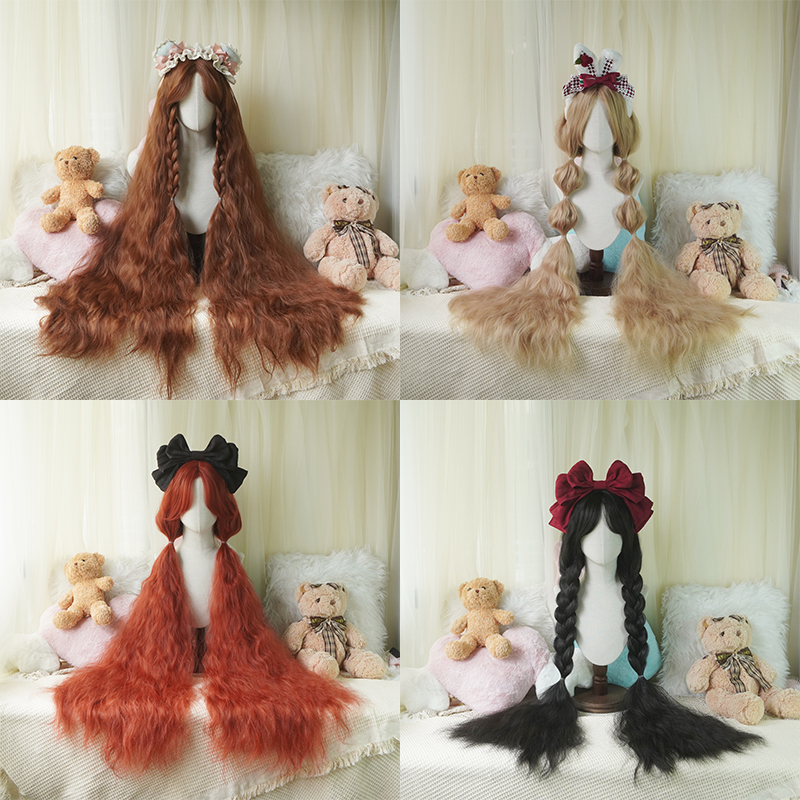 Wig Fiber Net - 44インチの超ロングローズネットアニメコスプレウィッグ、耐熱性合成繊維、コンベンション、ハロウィーン、写真撮影に最適