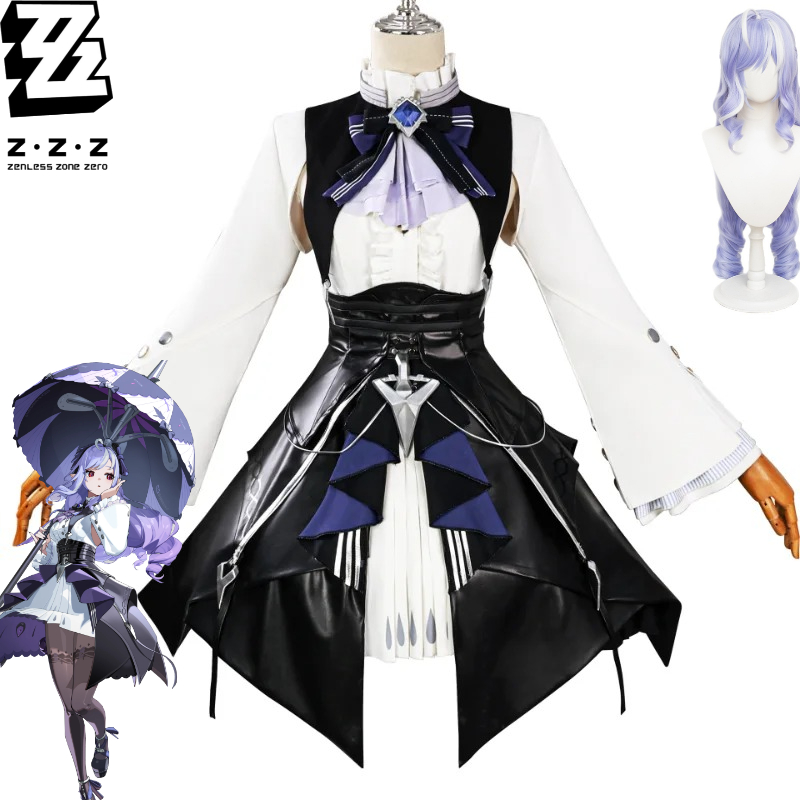 Cosplay Floating Prop - ゲーム Zenless ゾーンゼロビビアンコスプレ衣装ドレス帽子制服モッキンバードハロウィンパーティー女性女の子カーニバル小道具