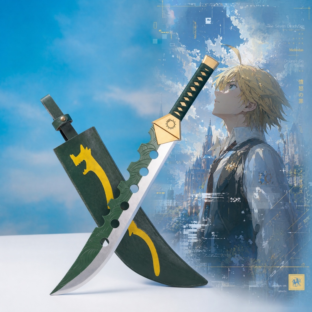 Cosplay Prop Katana - 28インチ 七つの大罪 メリオダス 刀 アニメ コスプレ