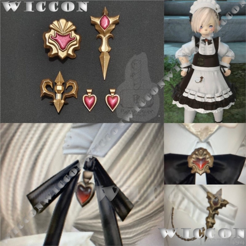 Cosplay Prop 3D Print Settings - クラシックメイド制服アクセサリーセットゲーム FF xiv 14 コスプレ衣装 DIY