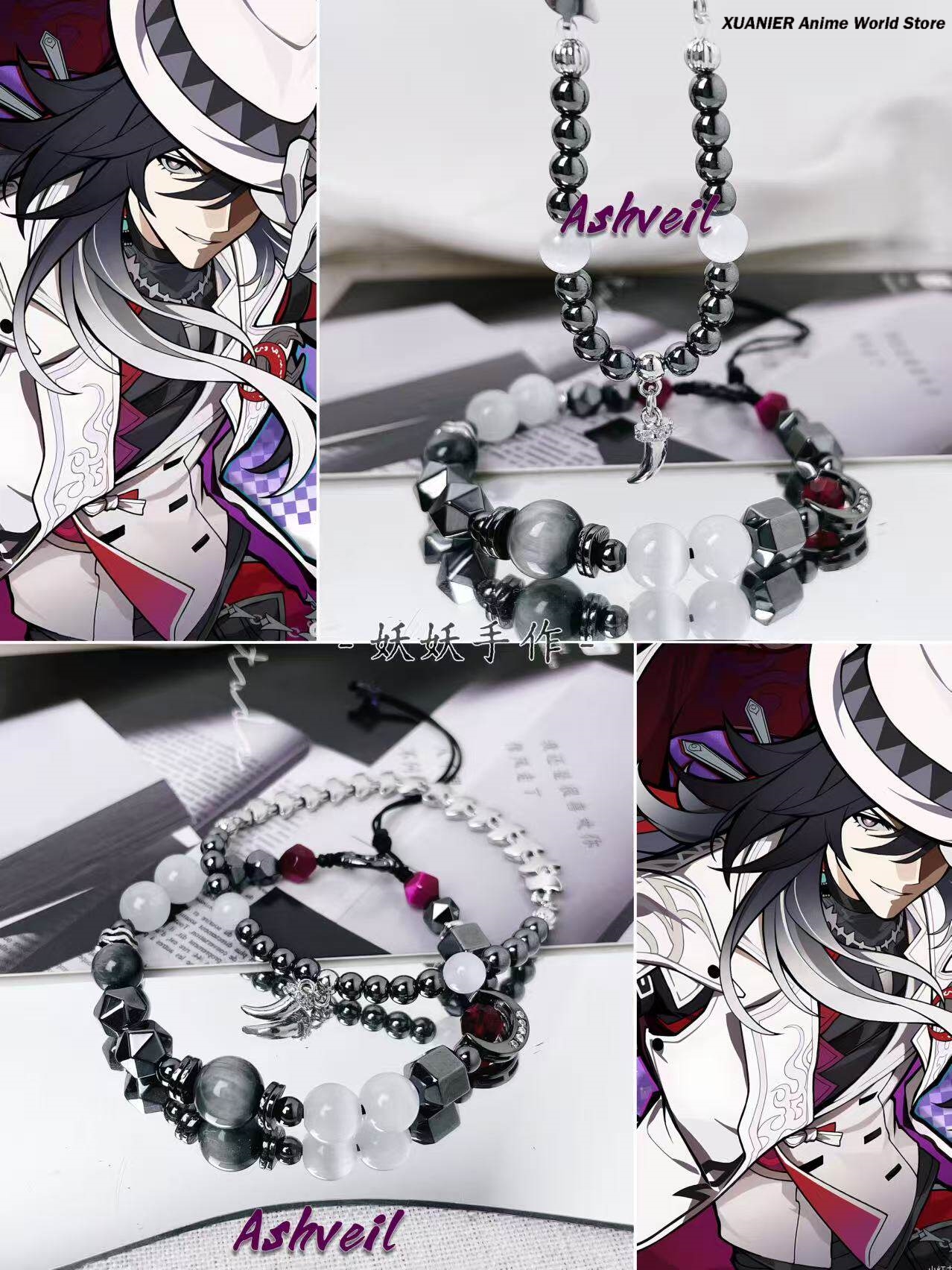 Cosplay Prop Designer - 手作りゲームブレスレット Ashveil Honkai：スターレールテーマデザインハンドチェーンアクセサリーコスプレアニメ小道具ギフト