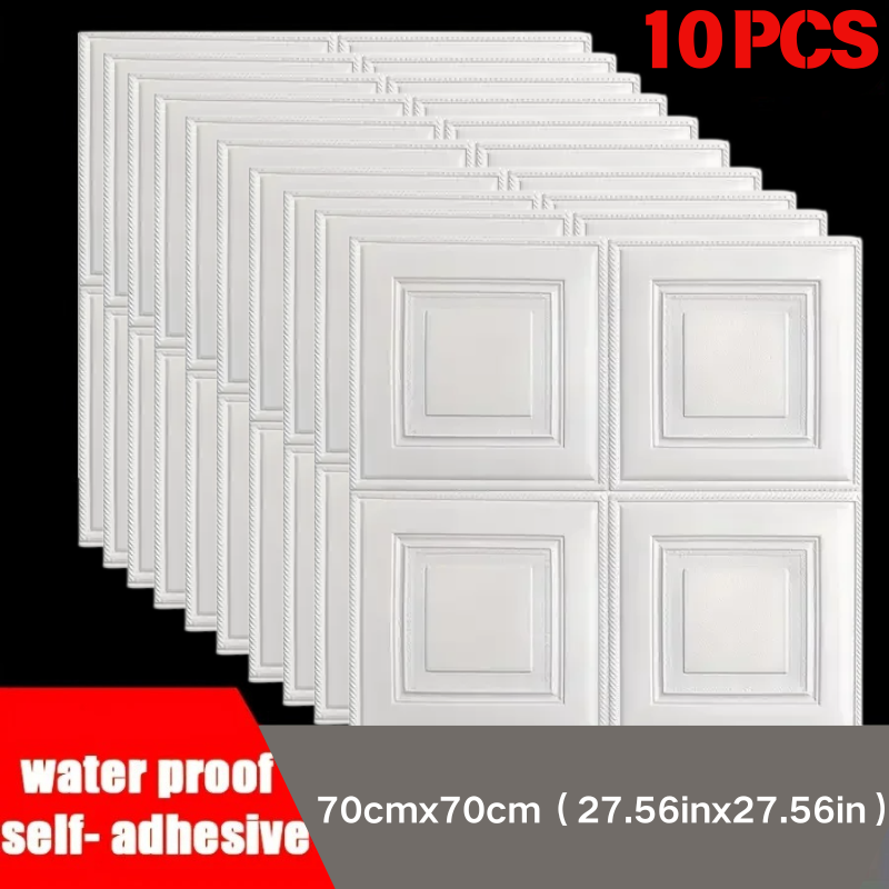 Eva Foam Sheet - 70*70 センチメートル衝突防止防水壁紙ウォールステッカー自己粘着フォームシート天井キッチン屋内部屋の装飾