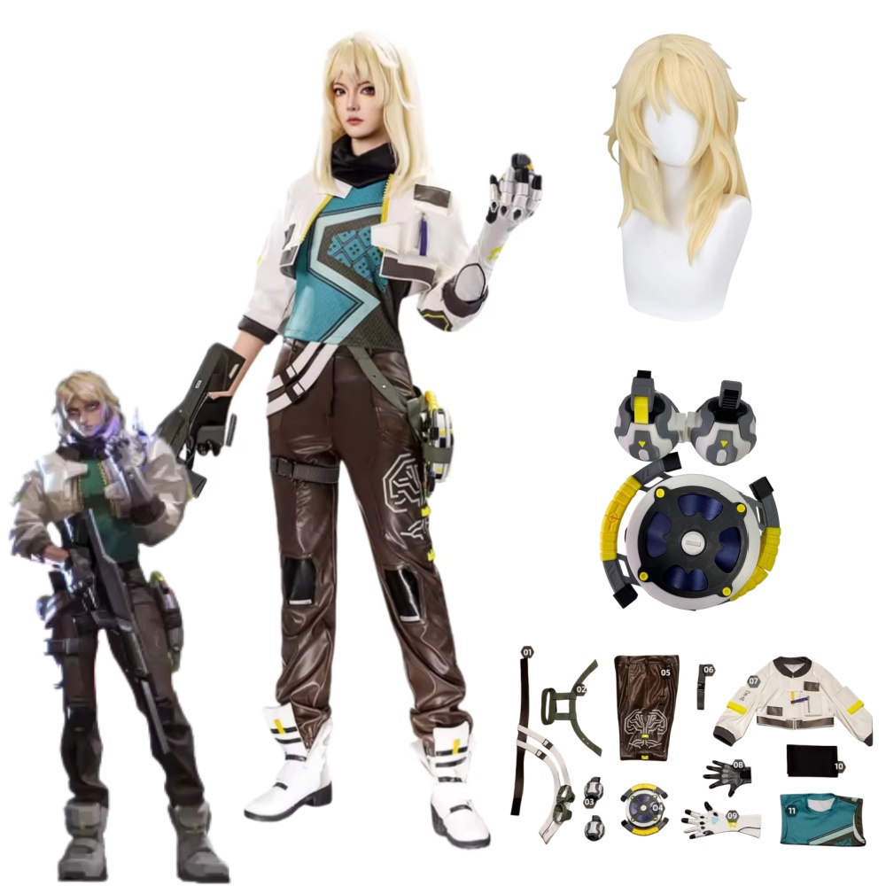 Prop For Cosplay - デッドロックコスプレ衣装小道具 VALORANT デッドロック衣装衣装仮装女性衣装ハロウィンカーニバルパーティー服