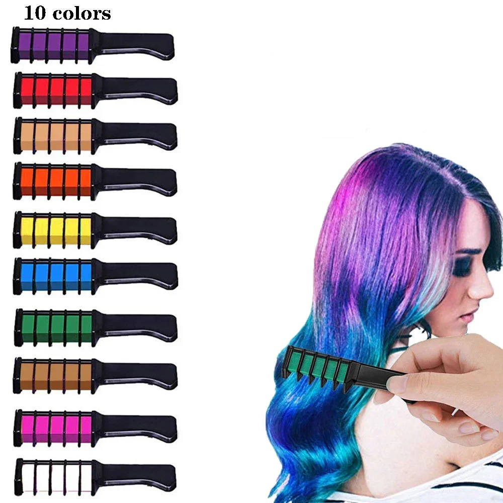 Hair Spray Color - 1pc ヘアカラーチョーク一時的なカラーワックスヘアカバーファッションデザインクレヨン白髪染料シャンプーチョーク毛カラーリングコーム
