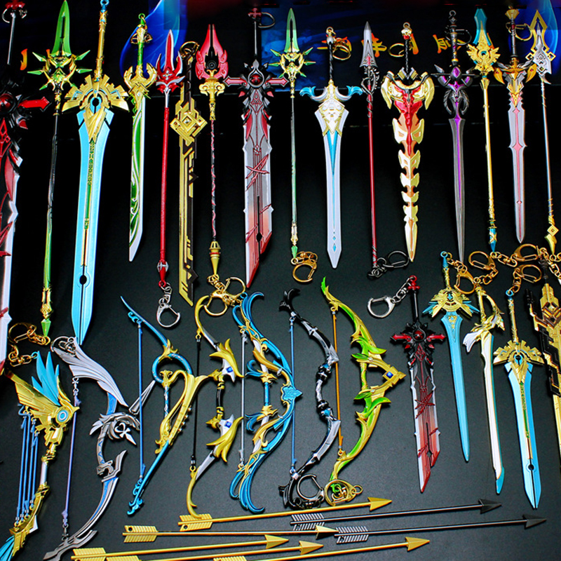 Keyblade Cosplay Prop - ソードキーホルダー,コスプレ武器,スカイワードブレードキーホルダー,コレクションギフト