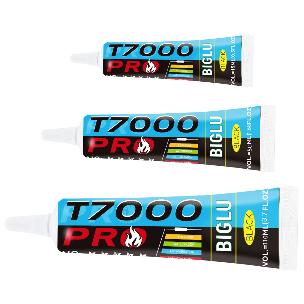 Contact Cement Glue - BIGLU T7000 プロ接着剤黒接触ユニバーサル靴ラウンドスピーカーゴム電話修理接着剤 T-7000 精密アプリケーター付き
