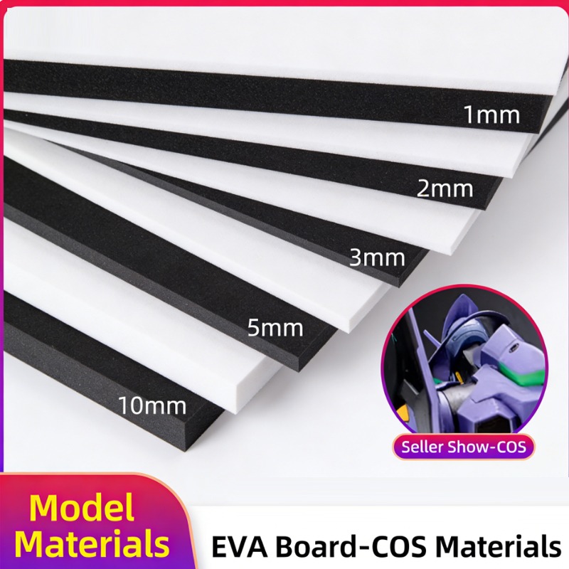 Cosplay Props Eva Foam - 38度の黒色EVAフォームボード素材、コスプレ小道具製作、EVAフォームシート、スポンジ、包装裏地用