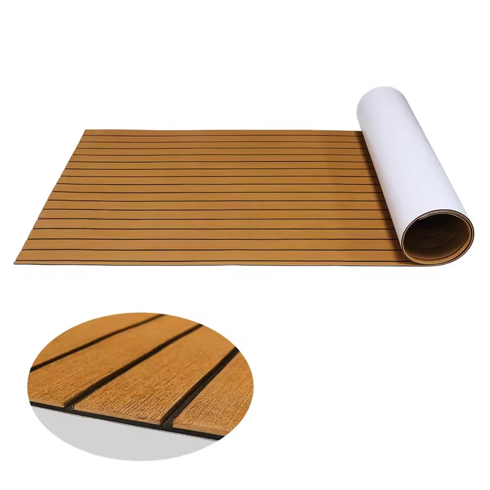 Eva Foam Sheet - フェイクチークEVAフォームボートフローリングパッド自己粘着マリンデッキマットヨットフローリングカーペットシートホームステッカードロップシッピング