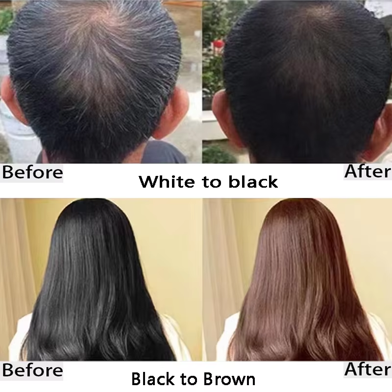 天然ハーブ染毛剤シャンプー,髪の色を変える,灰色から茶色,濃 - Hair Spray Color のレビューと価格