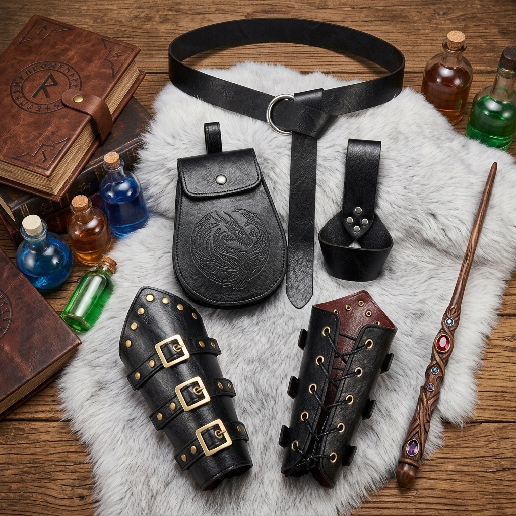 5 個ルネッサンス衣装アクセサリーレザーウエストベルトドラゴ - Free Cosplay Prop Patterns のレビューと価格