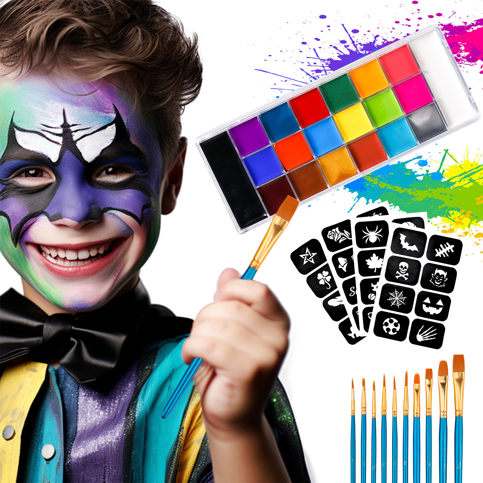 フェイスボディペイントパレットオイルメイクアップセット20色 - Body Paint Sfx のレビューと価格