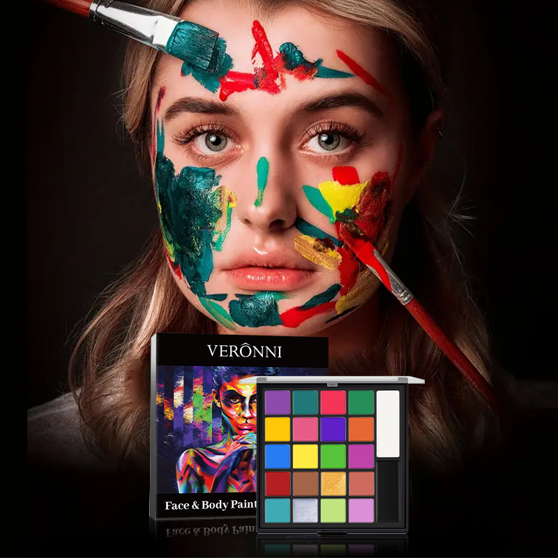 20色フェイスボディペイントパレット、6本のブラシ付き、防水 - Body Paint Sfx のレビューと価格