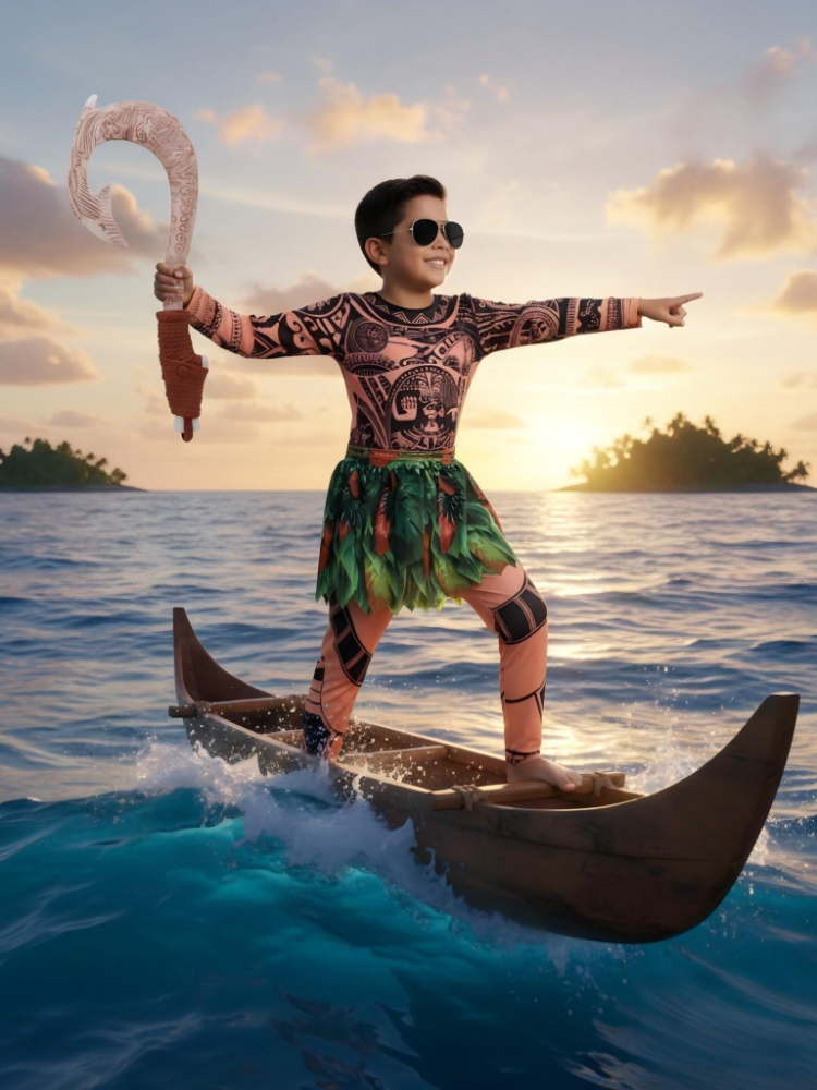 夏用モアナ・マウイ子供用男の子コスチューム2点セット タトゥ - Cosplay Prop Patterns のレビューと価格