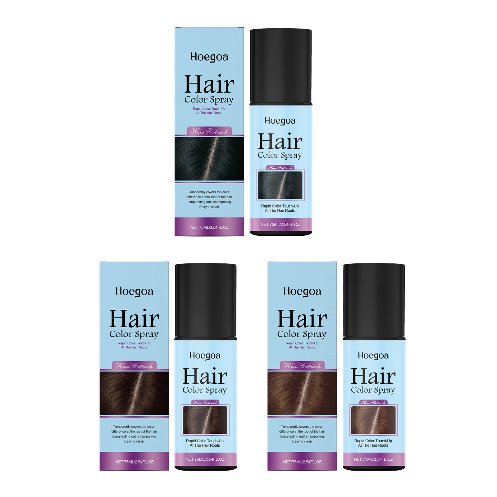 一時的なヘアカラースプレー ワンタイムヘアカラー カバー白髪 - Hair Spray Color のレビューと価格
