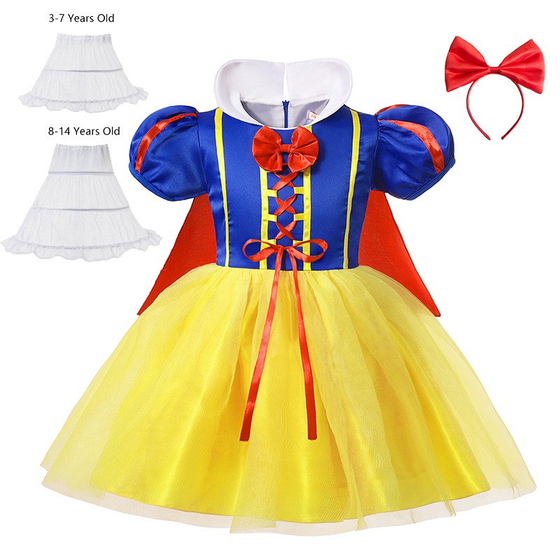 白雪姫プリンセスドレス子供女の子コスチュームケープ帽子付きハ - Cosplay Prop Bow のレビューと価格