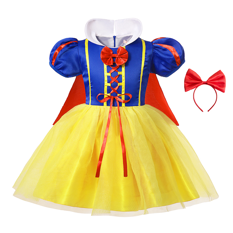 白雪姫プリンセスドレス子供女の子コスチュームケープ帽子付きハ - Cosplay Prop Bow のレビューと価格