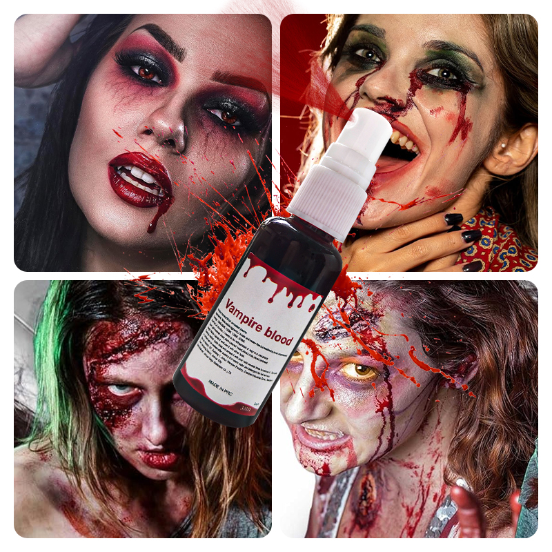 ハロウィン偽血メイクアップキット 3個入り ヴァンパイア血ス - Body Paint Sfx のレビューと価格