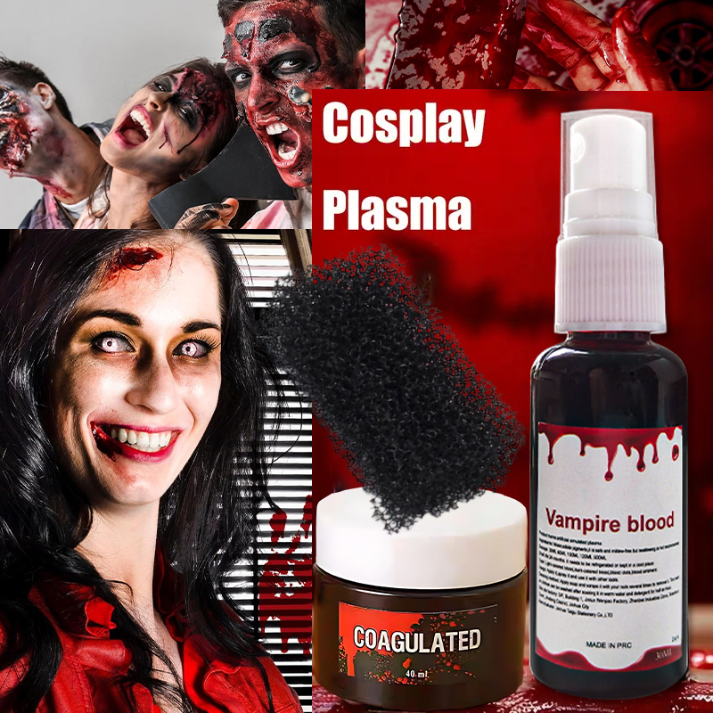 ハロウィン偽血メイクアップキット 3個入り ヴァンパイア血ス - Body Paint Sfx のレビューと価格