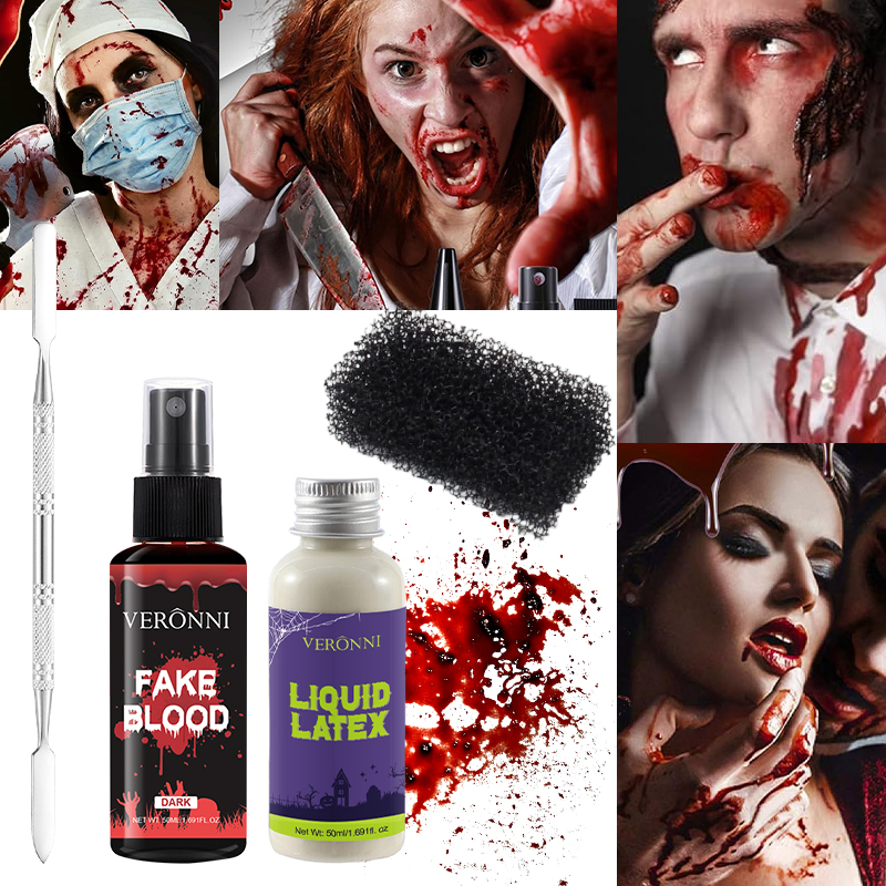プロのハロウィンメイクアップラテックスSFX偽傷跡偽血ペイン - Body Paint Sfx のレビューと価格