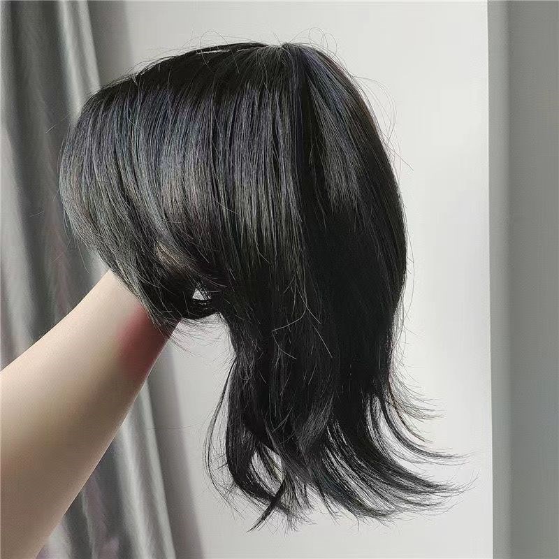 女性用ショートウィッグ,黒髪,オオカミのカクテルの色,美しい - Wig Fiber Net のレビューと価格