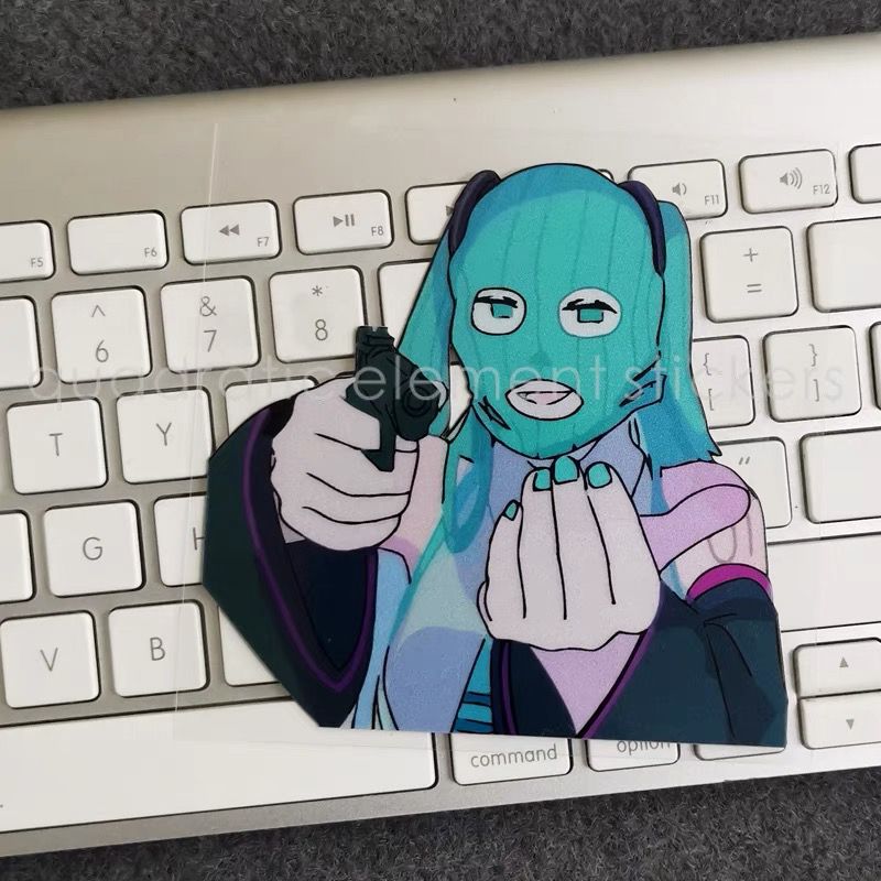 ミクオートバイステッカー防水電気自動車漫画オニオン美少女面白 - Cosplay Floating Prop のレビューと価格