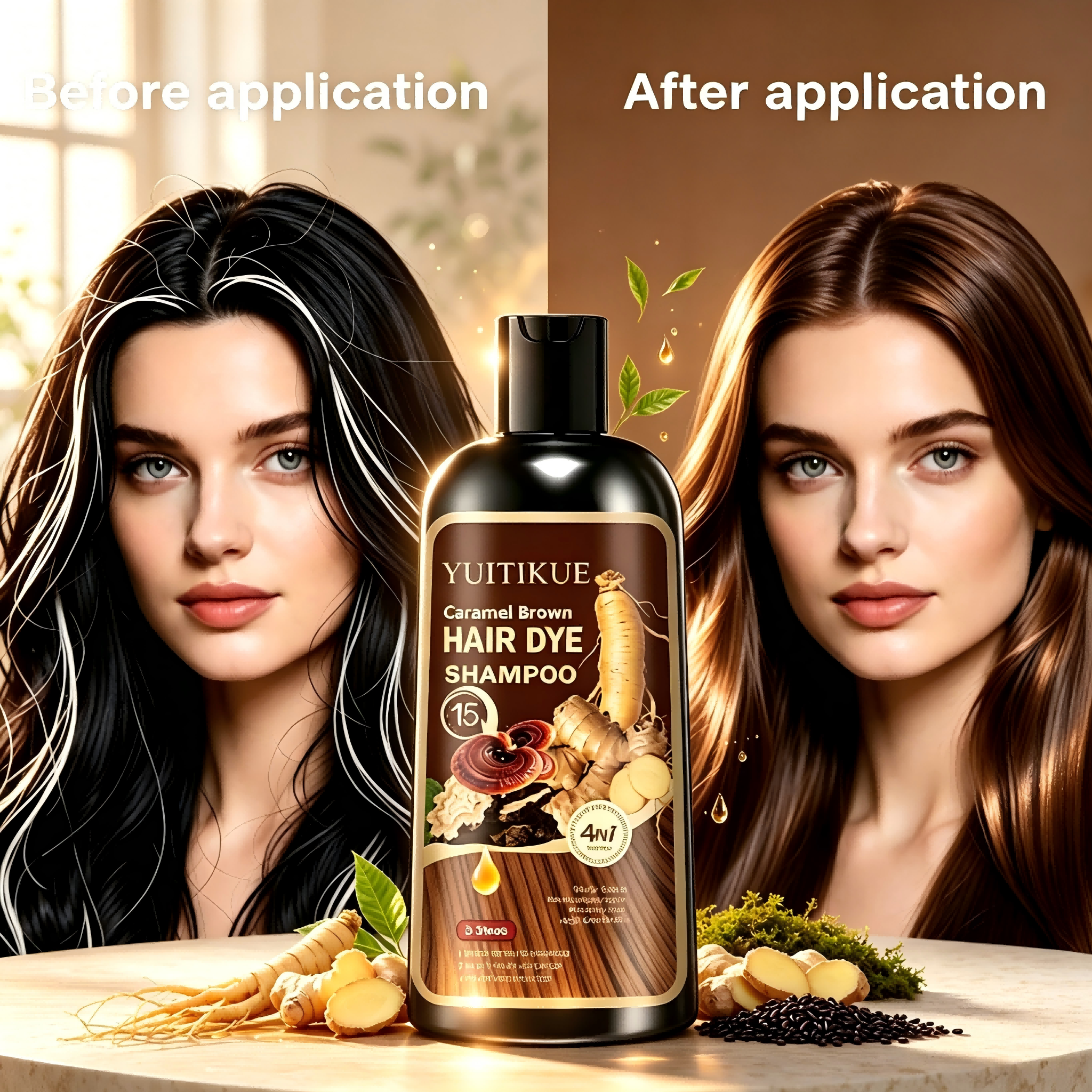 YUITIKUE キャラメルブラウンヘアダイシャンプー -  - Hair Spray Color のレビューと価格