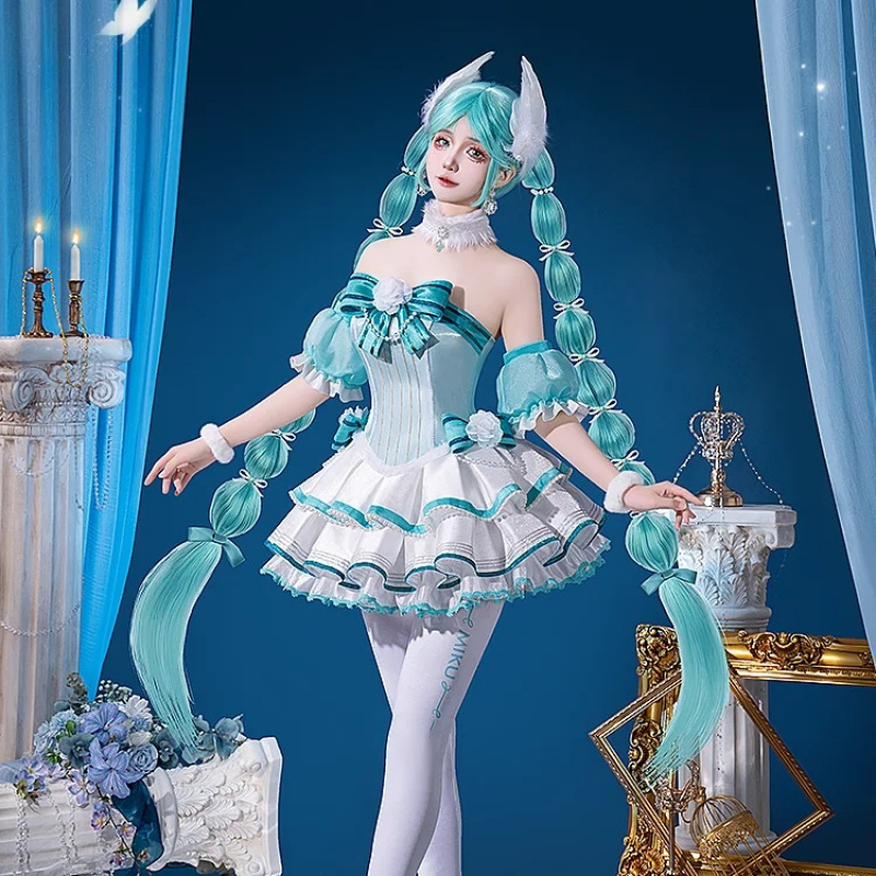アニメプロジェクトセカイコスプレミク衣装白鳥の湖ブルーフィッ - Fishbones Cosplay Prop のレビューと価格