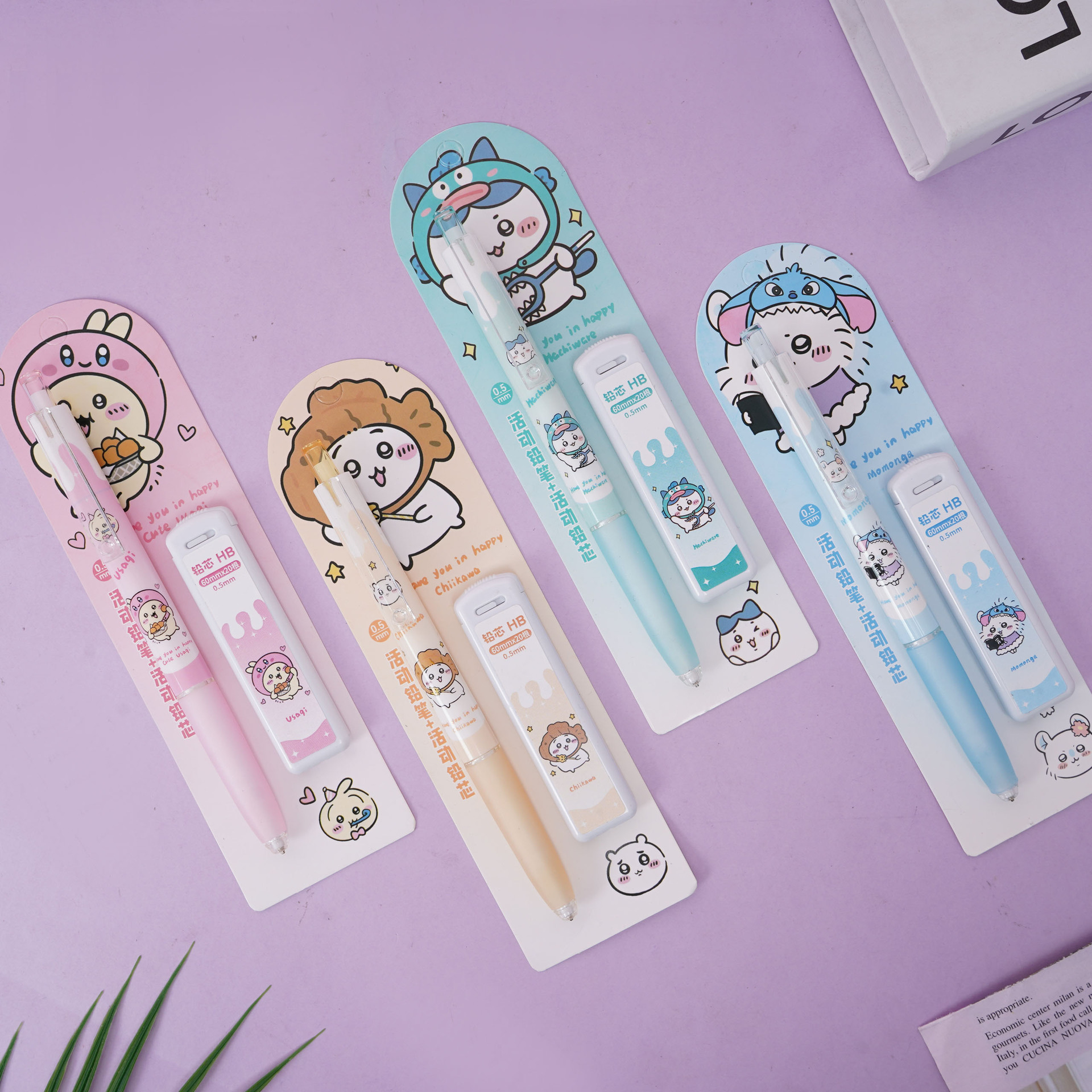 4本セット アニメ ちいかわ 0.5MM シャープペンシルセ - Cosplay Floating Prop のレビューと価格