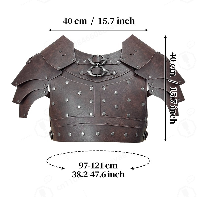 中世風スタッズ付き肩胸甲冑バイキングハーネスハロウィンLAR - Prop For Cosplay のレビューと価格