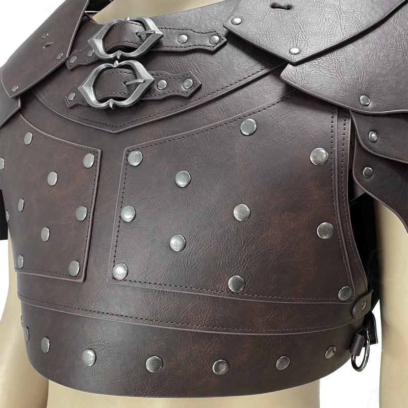 中世風スタッズ付き肩胸甲冑バイキングハーネスハロウィンLAR - Prop For Cosplay のレビューと価格
