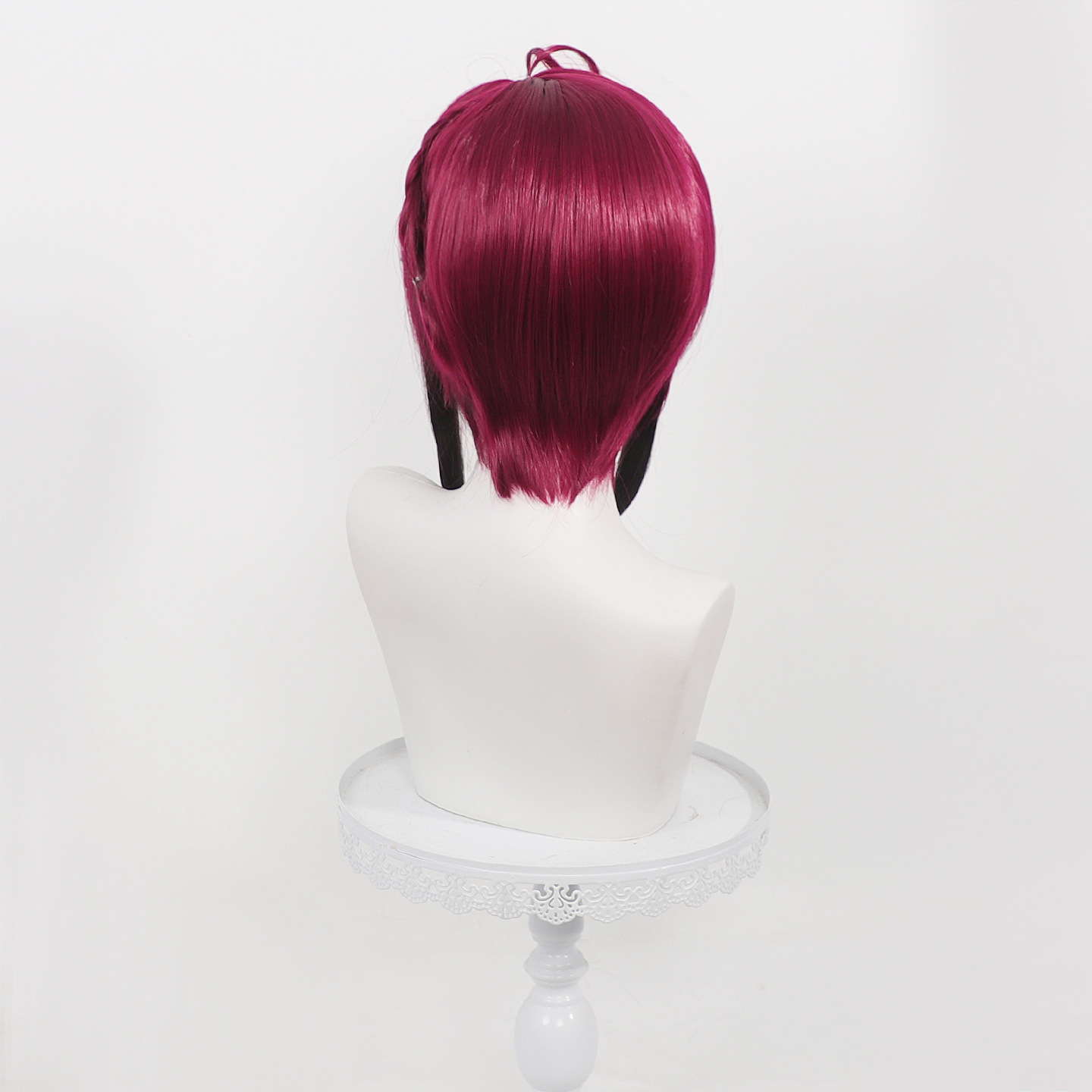 刀剣乱舞鬼影コスプレウィッグ高温繊維ショートワインレッドヘア - Wig Fiber Net のレビューと価格