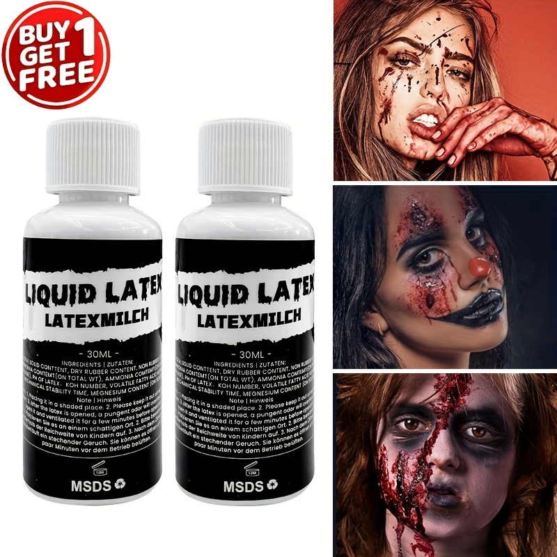2個入り液体ラテックスハロウィンSFXメイクアップキット、透 - Body Paint Sfx のレビューと価格