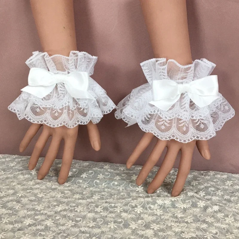 日本人女性女の子ロリータ多色リボン手袋フェイクスリーブカフス - Cosplay Prop Bow のレビューと価格