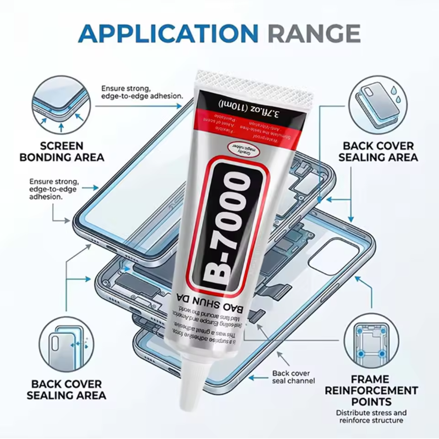 B-7000 クリアコンタクト電話修理用接着剤 ユニバーサル - Contact Cement Glue のレビューと価格
