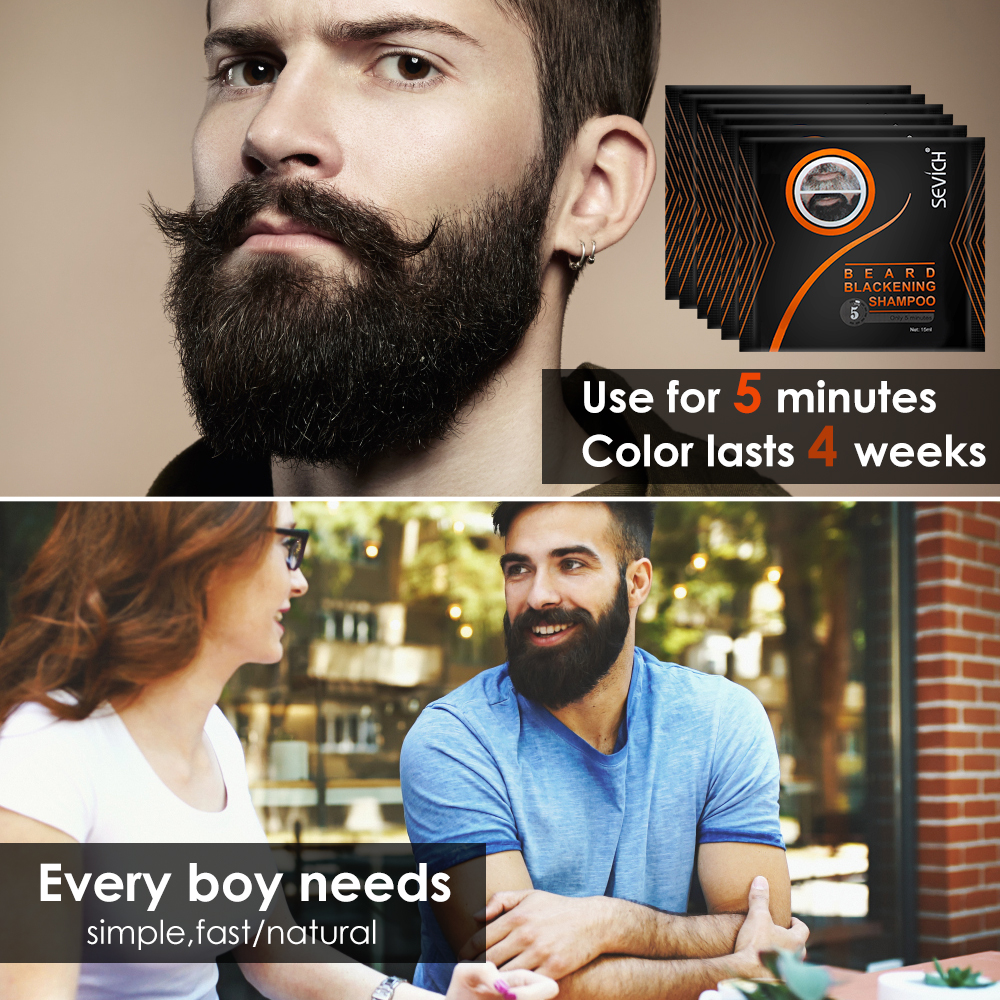 インスタント染毛剤黒ひげシャンプーひげペイント男性ひげ着色染 - Hair Spray Color のレビューと価格
