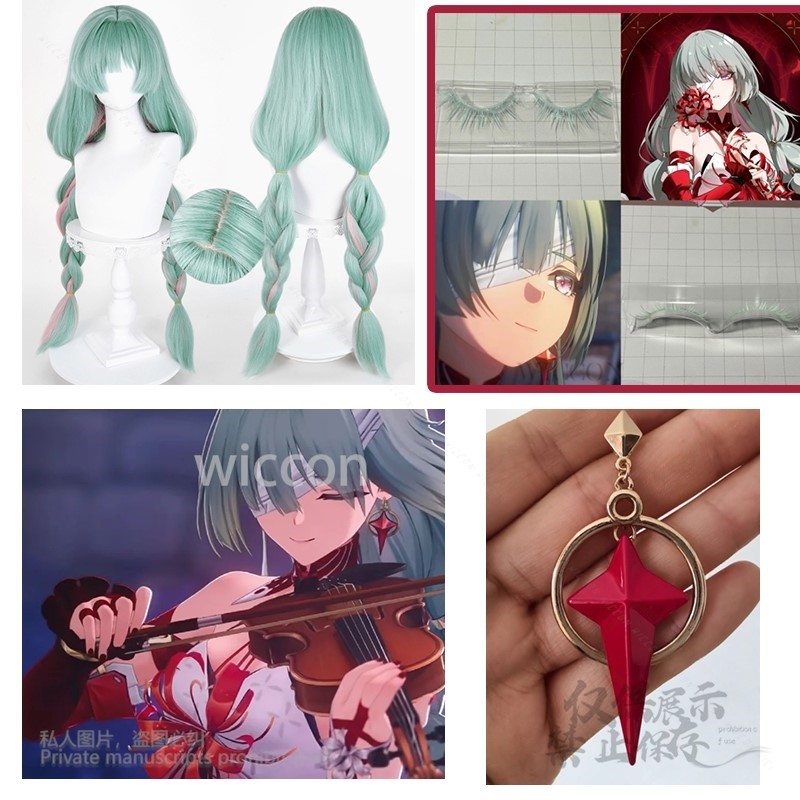 アニメ Phrolova コスプレウィッググリーンピンク混合 - Prop For Cosplay のレビューと価格