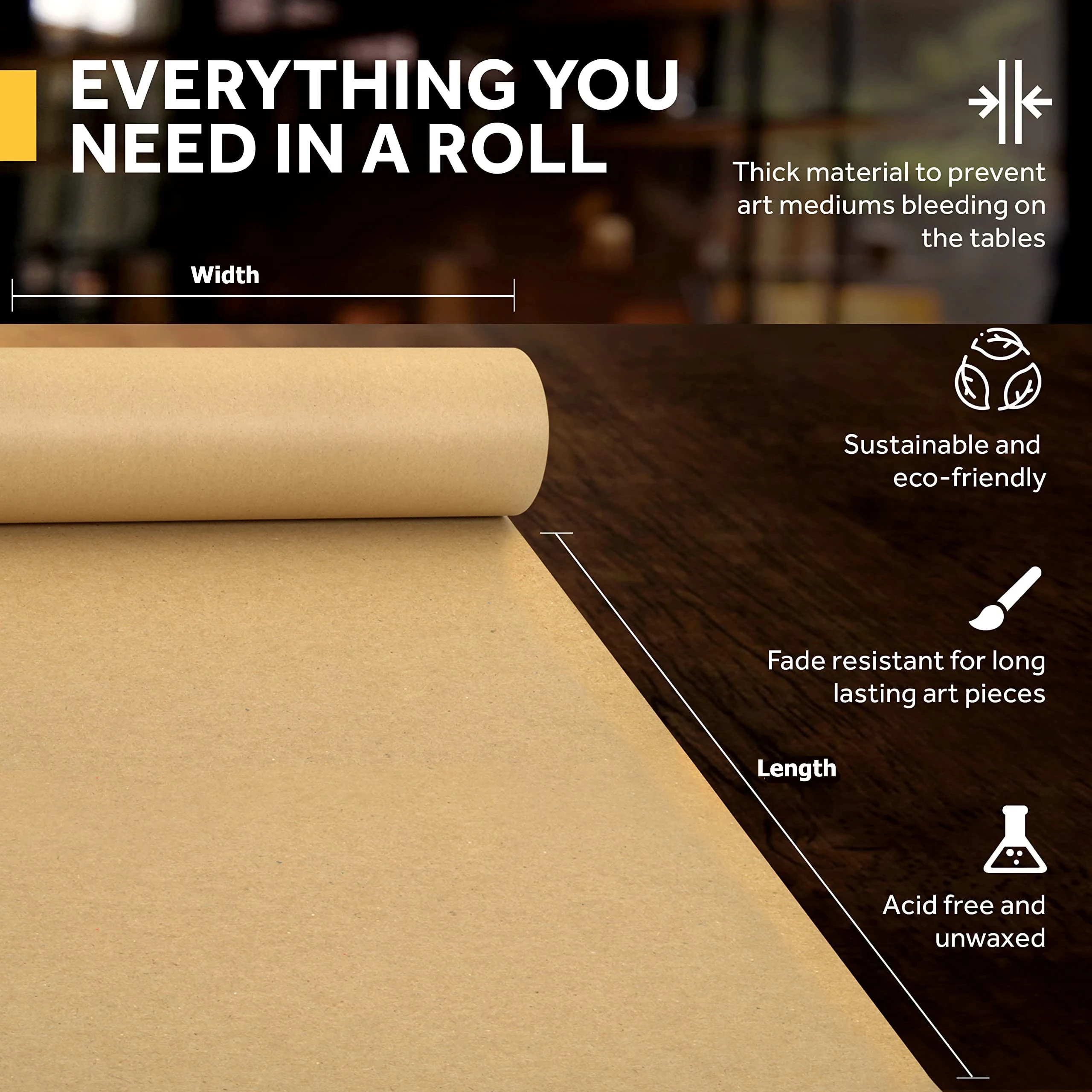 クラフトギフト包装用の茶色のクラフト紙,100% の再生材料 - Craft Foam Roll のレビューと価格