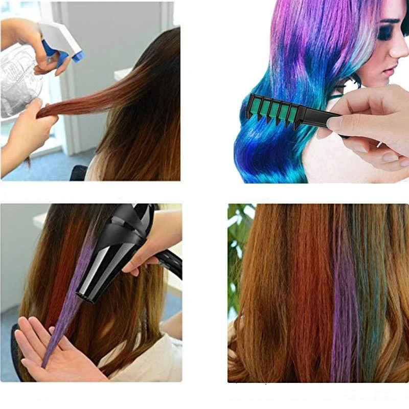 1pc ヘアカラーチョーク一時的なカラーワックスヘアカバーフ - Hair Spray Color のレビューと価格